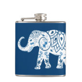 gebarsten blauw olifant heupfles (Voorkant)