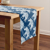  gebarsten blauw olifant korte tafelloper (Voorbeeld)