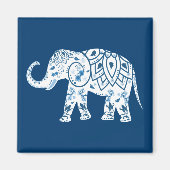 gebarsten blauw olifant magneet (Voorkant)