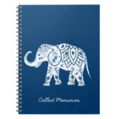 gebarsten blauw olifant notitieboek (Voorkant)