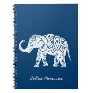  gebarsten blauw olifant notitieboek