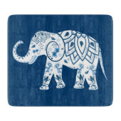 gebarsten blauw olifant snijplank (Voorkant)