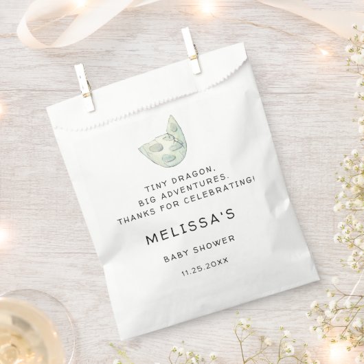GEBARSTEN DRAGON EGGSHELL BABY SHOWER BEDANKZAKJE (Geknipt)
