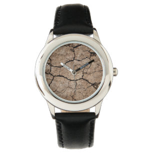 Gebarsten Droge Modder Horloge