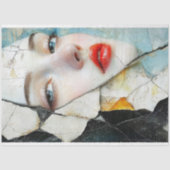 Gebarsten Elegantie Abstracte Kunst Decoupage Tissuepapier (Voorkant)
