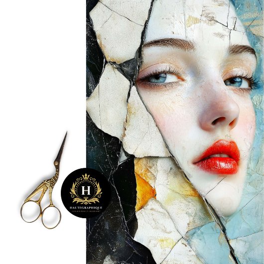 Gebarsten Elegantie Abstracte Kunst Decoupage Tissuepapier