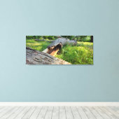 Gebarsten en in puinhopen canvas afdruk (Insitu (Houten vloer))