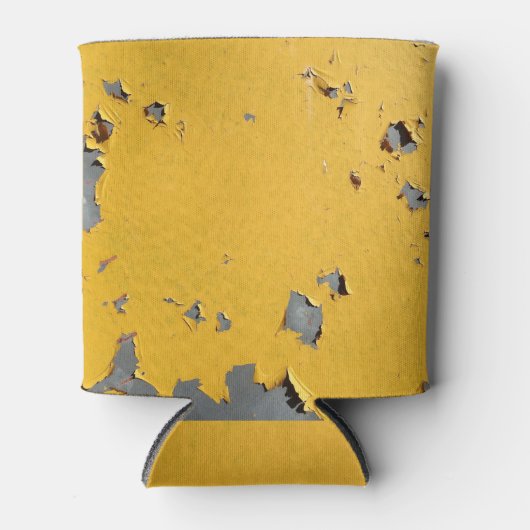 Gebarsten geel metaal: vuile textuur. blikjeskoeler (Voorkant)