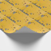 Gebarsten geel metaal: vuile textuur. cadeaupapier (Hoek)