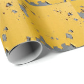 Gebarsten geel metaal: vuile textuur. cadeaupapier (Rol Hoek)