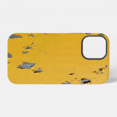 Gebarsten geel metaal: vuile textuur. iPhone hoesje (Achterkant horizontaal)