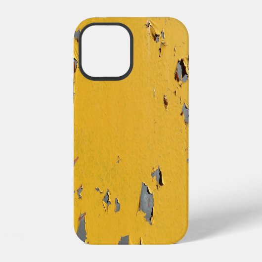 Gebarsten geel metaal: vuile textuur. iPhone hoesje (Achterkant)