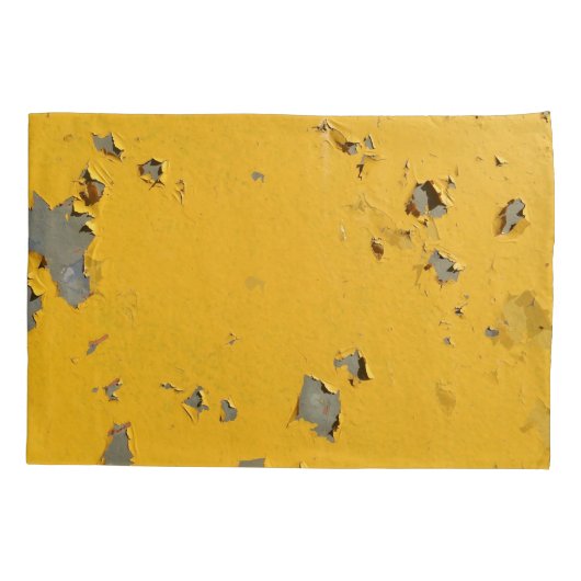 Gebarsten geel metaal: vuile textuur. kussensloop (Achterkant)