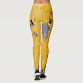 Gebarsten geel metaal: vuile textuur. leggings (Achterkant)