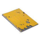 Gebarsten geel metaal: vuile textuur. notitieboek (Rechterzijde)