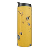 Gebarsten geel metaal: vuile textuur. thermosbeker (Geroteerd rechts)