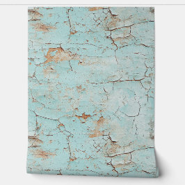 Gebarsten getextureerde geschilderde groene stucwe behang