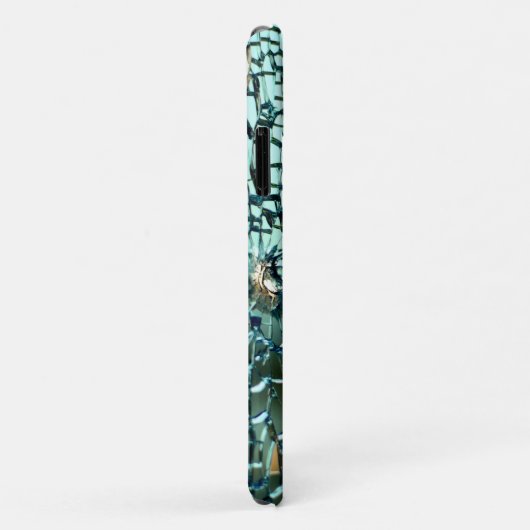 Gebarsten glas blauwgroen Case-Mate iPhone case (Achterkant/rechts)