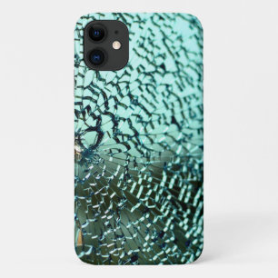 Gebarsten glas blauwgroen Case-Mate iPhone case