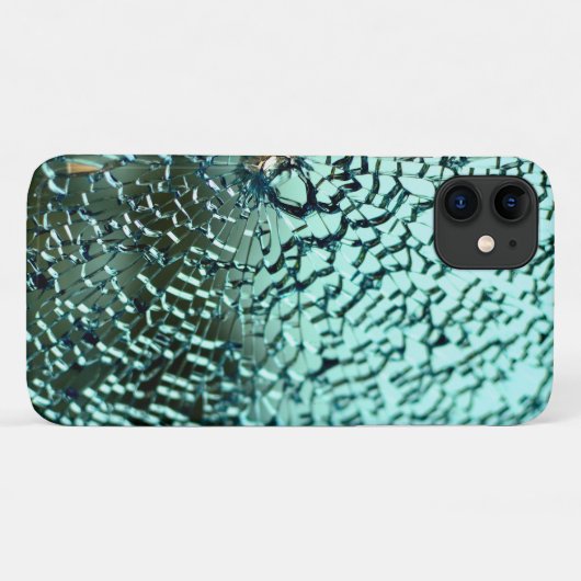Gebarsten glas blauwgroen Case-Mate iPhone case (Achterkant (horizontaal))