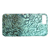 Gebarsten glas gebroken blauwgroen Case-Mate iPhone case (Achterkant (Horizontaal))