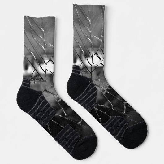 gebarsten glas sokken (Rechts)