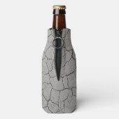 Gebarsten Grijs Dier Paw Print Fles Koeler (Fles Achterkant)