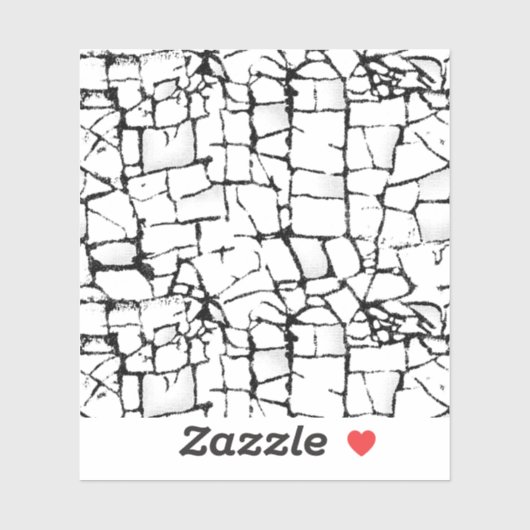 Gebarsten Kunstmozaïek | Custom laptopsticker Sticker (Vel)
