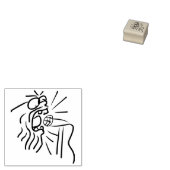 Gebarsten Lap Rubber Stamp Rubberstempel (Gestempeld)