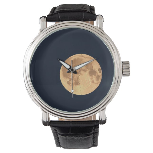 Gebarsten Maan Horloge (Voorkant)