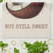 "Gebarsten maar nog steeds zoete" kokosnoot theedo Theedoek (Gevouwen)