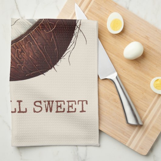 "Gebarsten maar nog steeds zoete" kokosnoot theedo Theedoek (Quarter Fold)