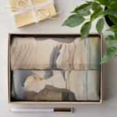 Gebarsten Mail Art Beach Scene Decoupage Papier (Geschenk)