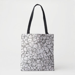 Gebarsten marmeren digitaal patroon tote bag