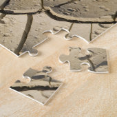 Gebarsten modderformatie op de vallei vloer van 2 legpuzzel (Zijkant)