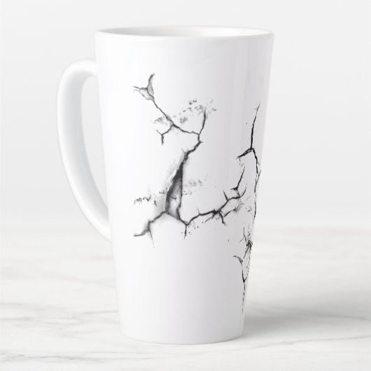 Gebarsten mokkopje latte mok (Linkerhoek)
