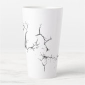 Gebarsten mokkopje latte mok (Voorkant)