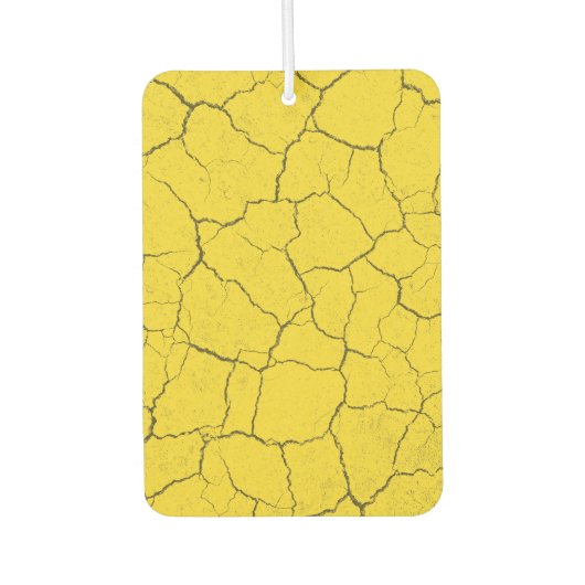 Gebarsten Mosterd Gele Auto Luchtverfrisser (Voorkant)