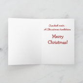 Gebarsten Noten een Traditie van Kerstmis Feestdagen Kaart (Binnen)