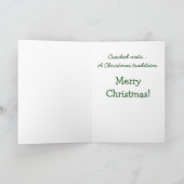 Gebarsten Noten een Traditie van Kerstmis Feestdagen Kaart (Binnen)