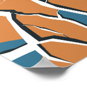 Gebarsten oppervlak Abstract ontwerp Poster (Hoek)