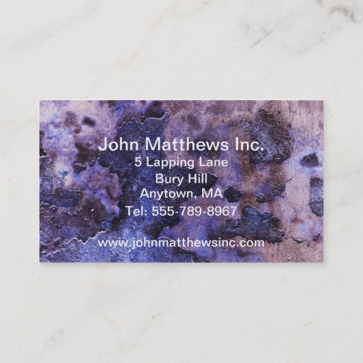 Gebarsten pleister visitekaartje (Achterkant)