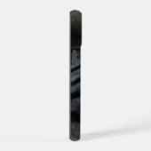 Gebarsten Porseleinen Masker Donker iPhone 15 Stev Case (Rechterkant)