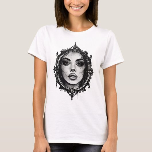 Gebarsten reflectie t-shirt (Voorkant)