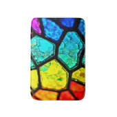 Gebarsten Regenboog Glas-in-Lood Kunst Badmat (Voorkant Verticaal)