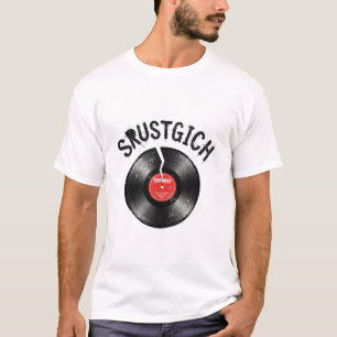 Gebarsten Retro LP-schijf Punkrock T-shirt