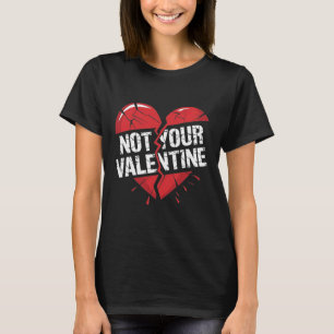 Gebarsten Rode Gebroken Hart Grafisch Niet Je Vale T-shirt