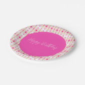  gebarsten roze papieren bordje (Gekanteld)