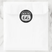 Gebarsten RTE 66 Ronde Sticker (Tas)