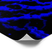 Gebarsten ruimte lava - Blauw Poster (Hoek)
